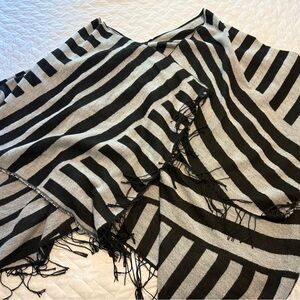 Striped Black and Gray Women's shawl